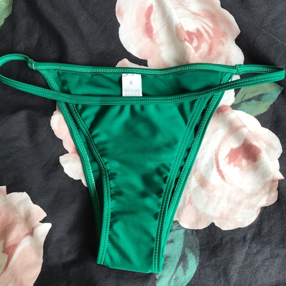 green swimsuit bottoms